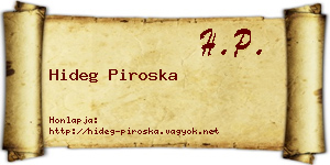Hideg Piroska névjegykártya