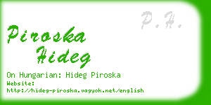 piroska hideg business card